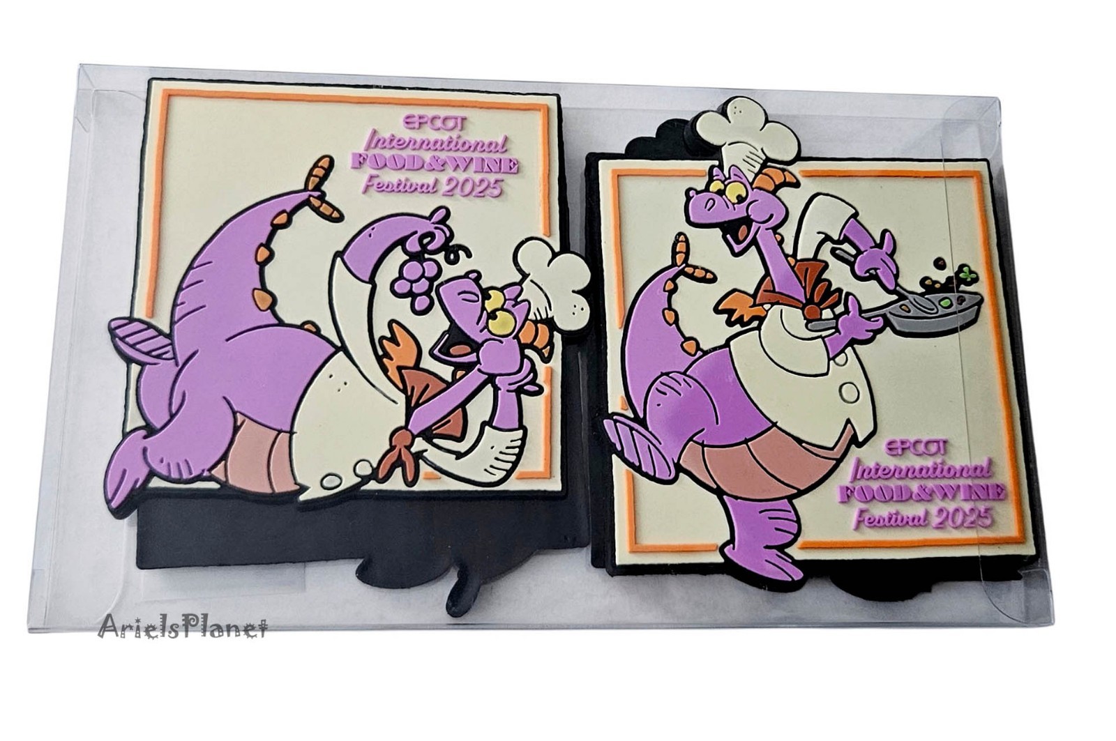 2025 Disney Parks Epcot Food & Wine Festival Figment Set of 4 Fridge Magnets