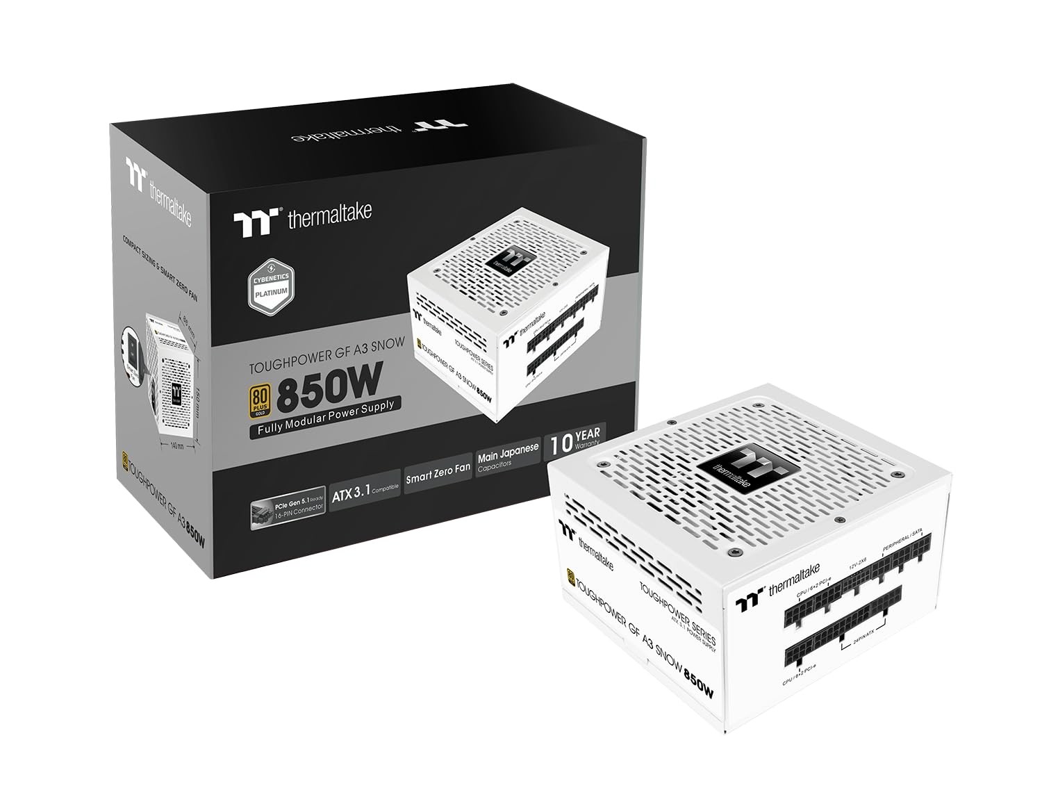 Thermaltake Toughpower GF A3 Snow Edition 850W 80+r Supply; ; 10 Year Warranty