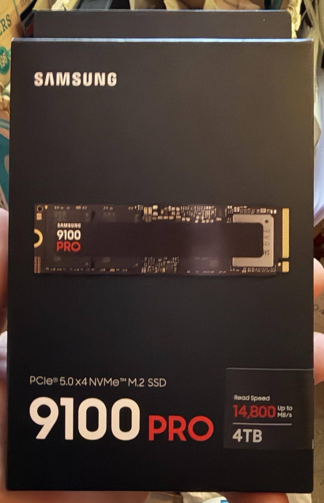 Samsung - – 9100 PRO 4TB Internal SSD PCIe Gen 5x4 NVMe, Speeds Up to 14800 MB/s
