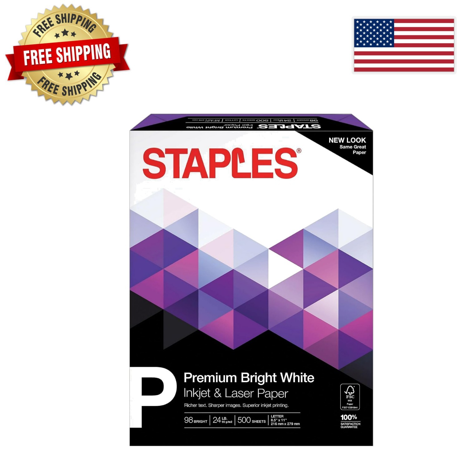 Versatile  8.5x11 Paper - 500 Sheets, 98 Brightness, Uncoated Finish