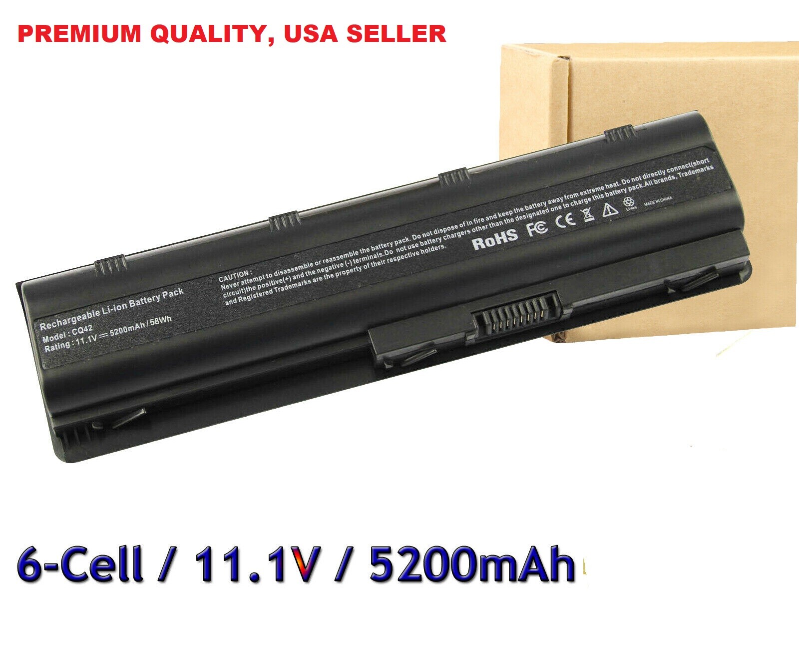 Laptop Battery for HP 2000-425NR MU06 MU09 593553-001 6 Cell 5200mAh Presario
