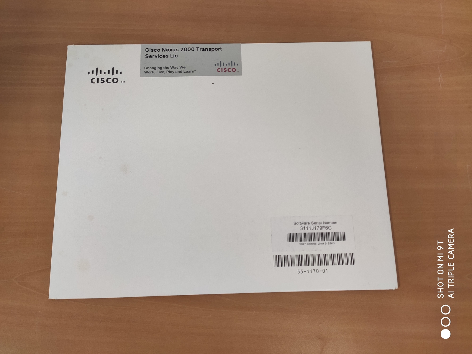 New Sealed CISCO NEXUS 7000 TRANSPORT SERVICE LIC - N7K-TRSIK9-SBUN