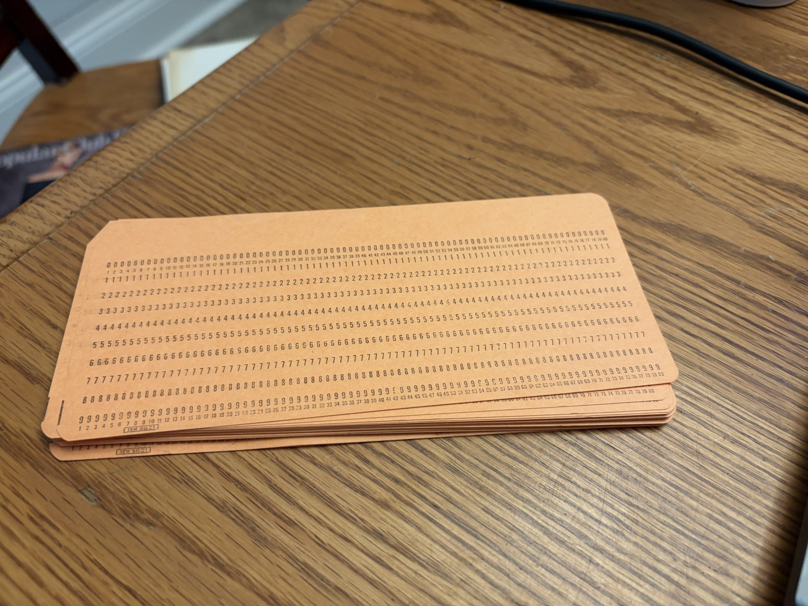 Mainframe Computer Data Punch Card Lot of 23 Orange 80 Column IBM comp Vtg NOS