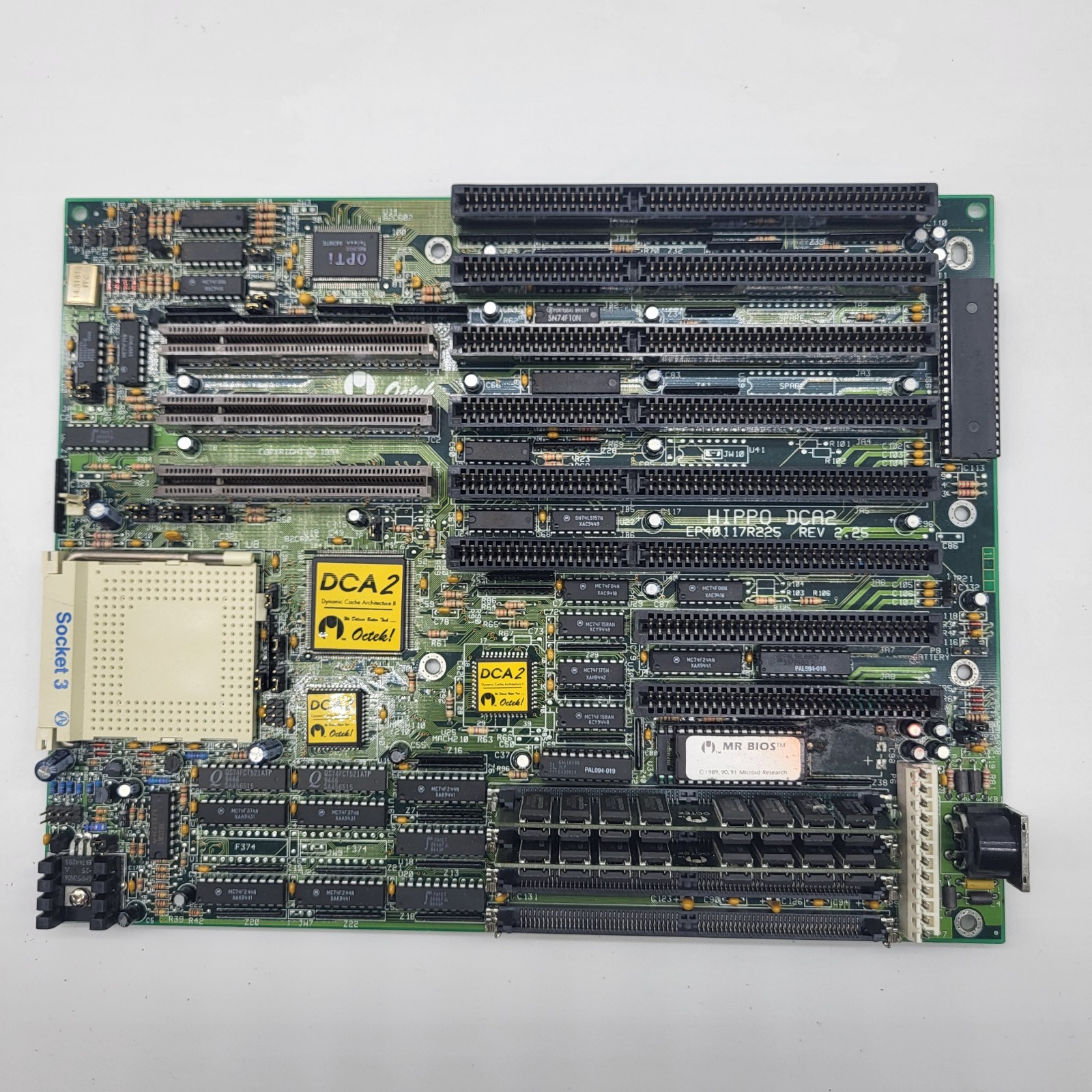 Vintage Octek HIPPO DCA II 486 Motherboard Socket 3 MR BIOS VLB PC Parts Repair