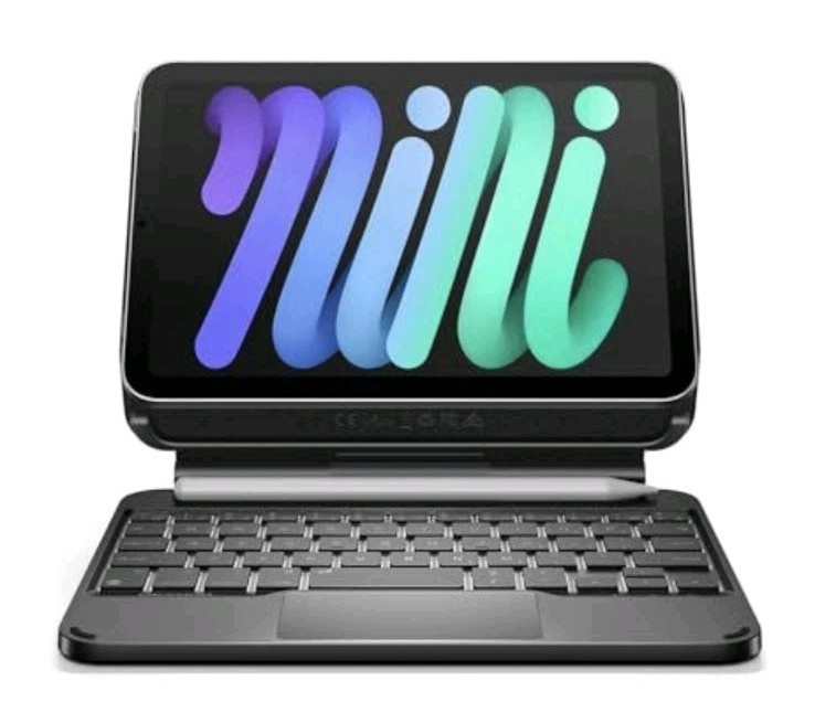 Dexnor Magic Keyboard Case iPad Mini 7 & Mini 6 Floating Cantilever Black BT New