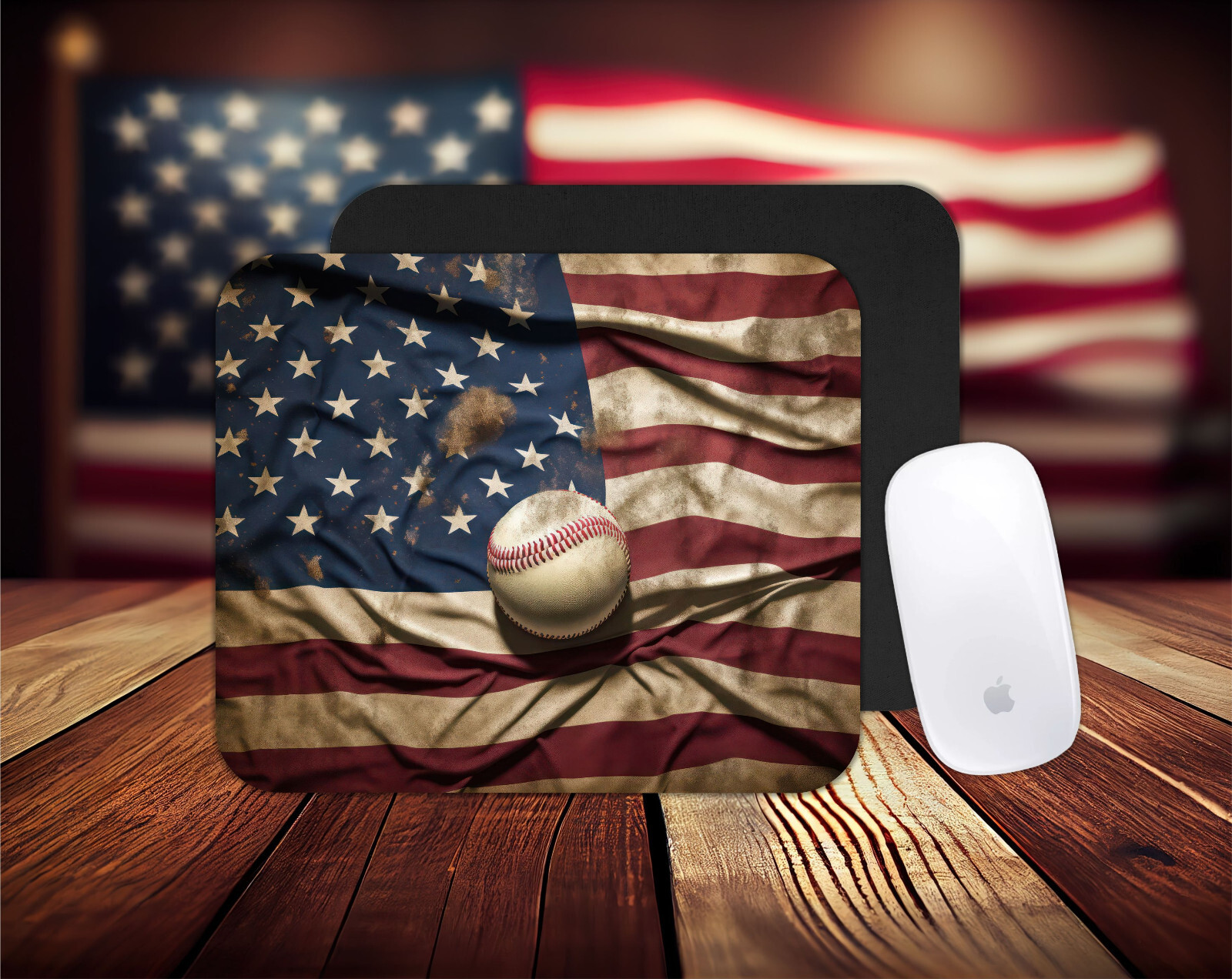 Baseball themed neoprene PC/laptop Mouse Pad, CHOICE, , gifts, USA