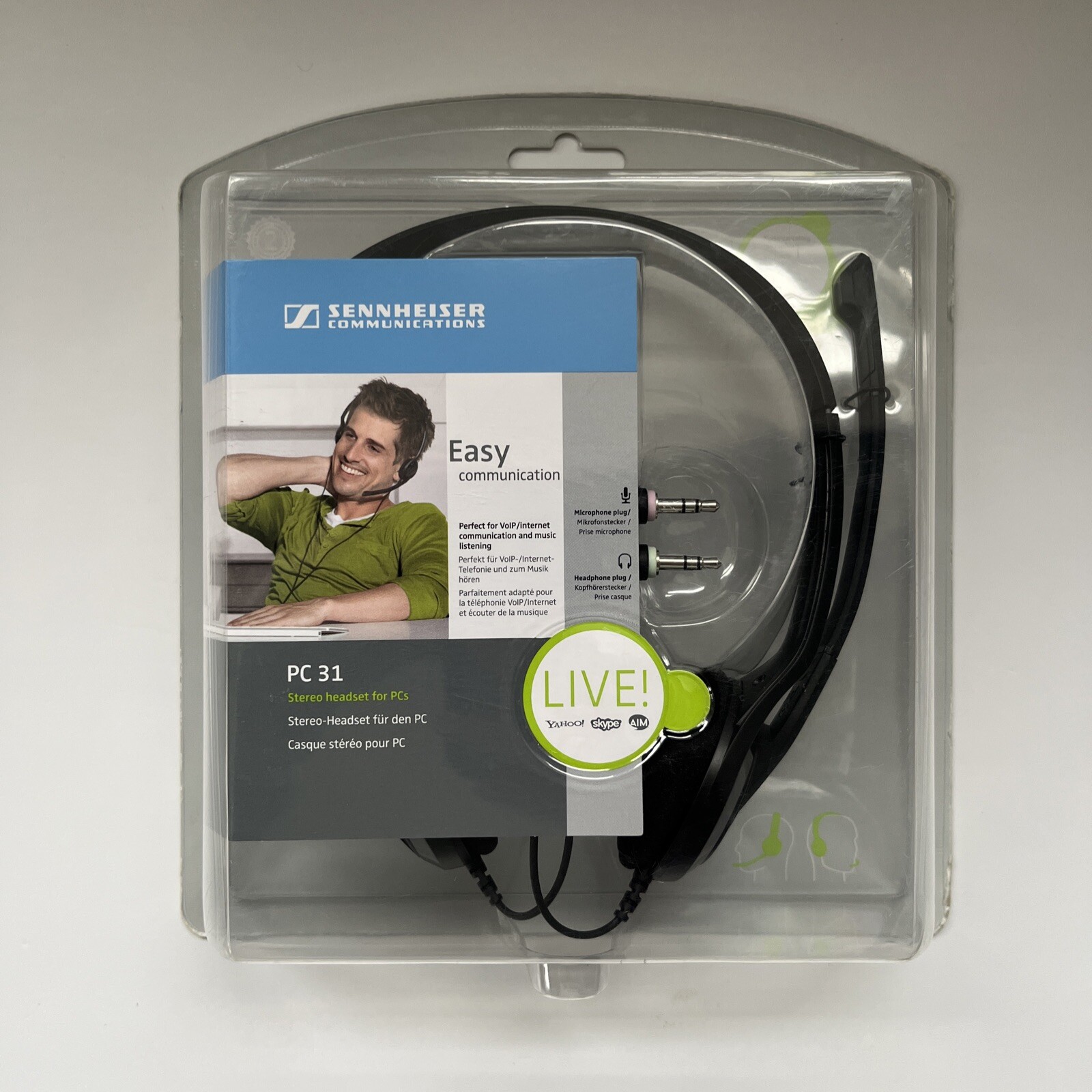 Sennheiser Communications PC 31 Headset Internet Telephony Music & Gaming New