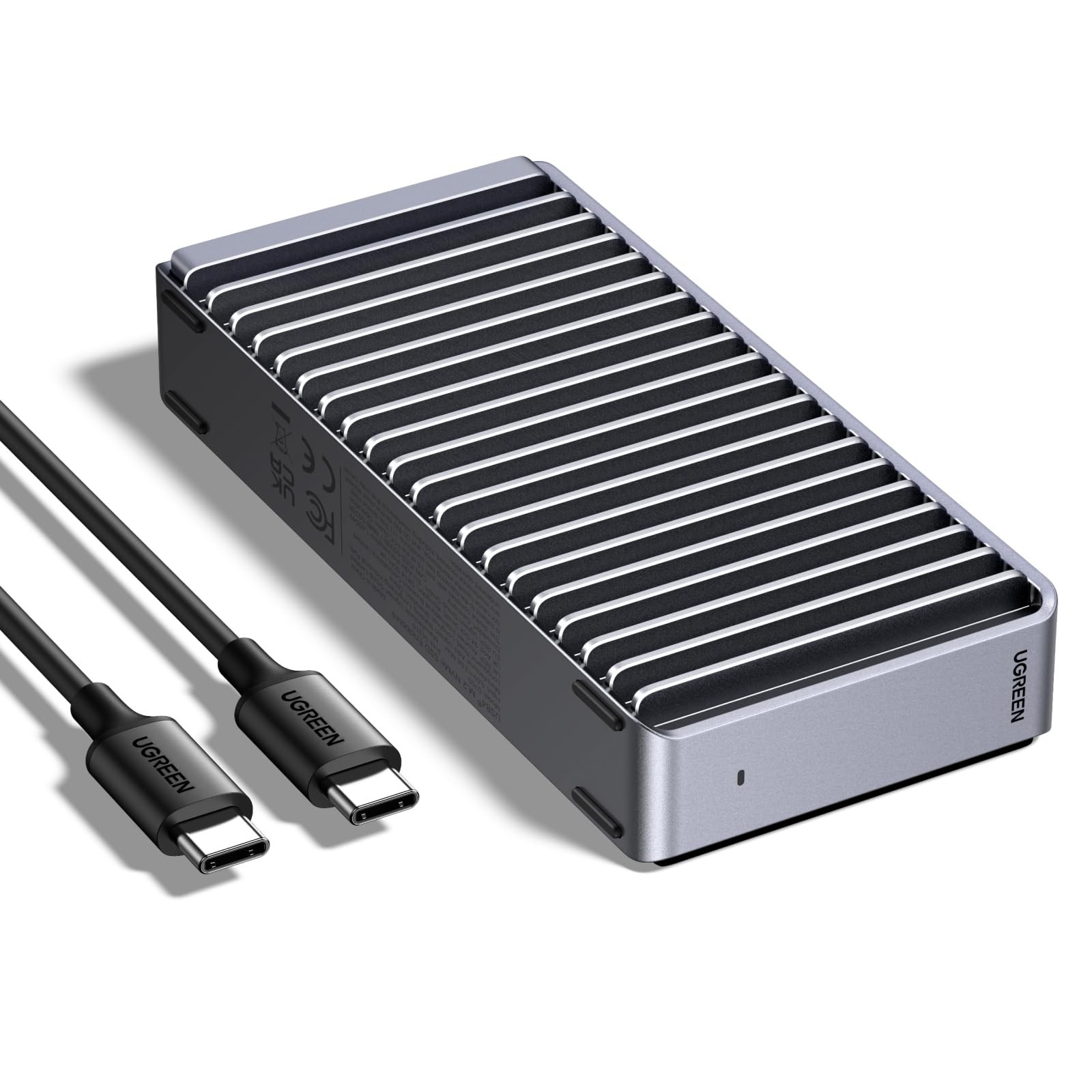 Gbps M.2 NVMe SSD Enclosure USB-C 2230-2280 Aluminum, SSD Not Included