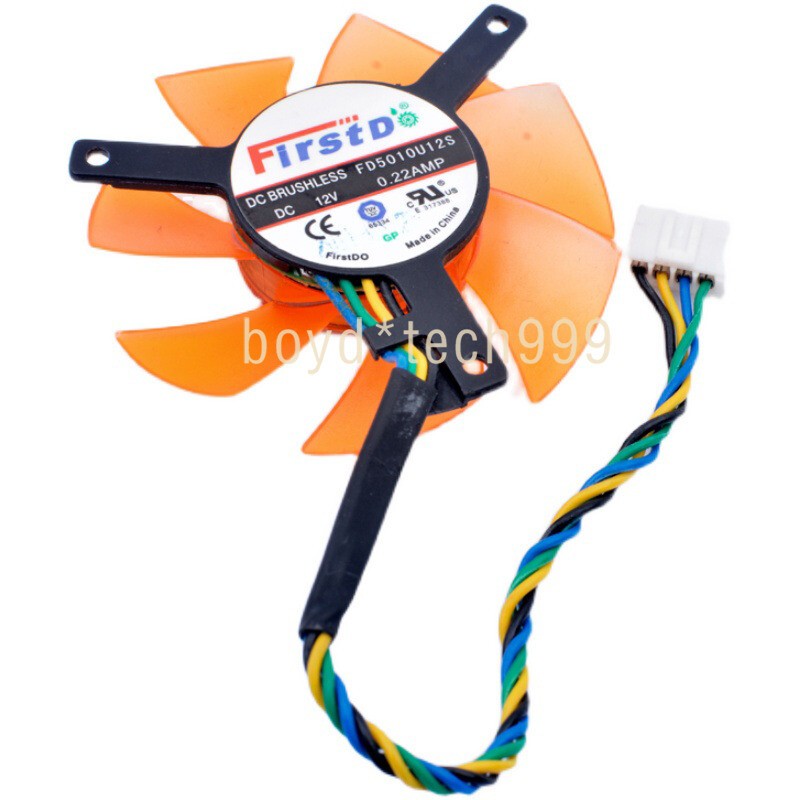 FD5010U12S diameter 47mm hole distance 39mm 12V 0.22 Graphics card heat sink fan