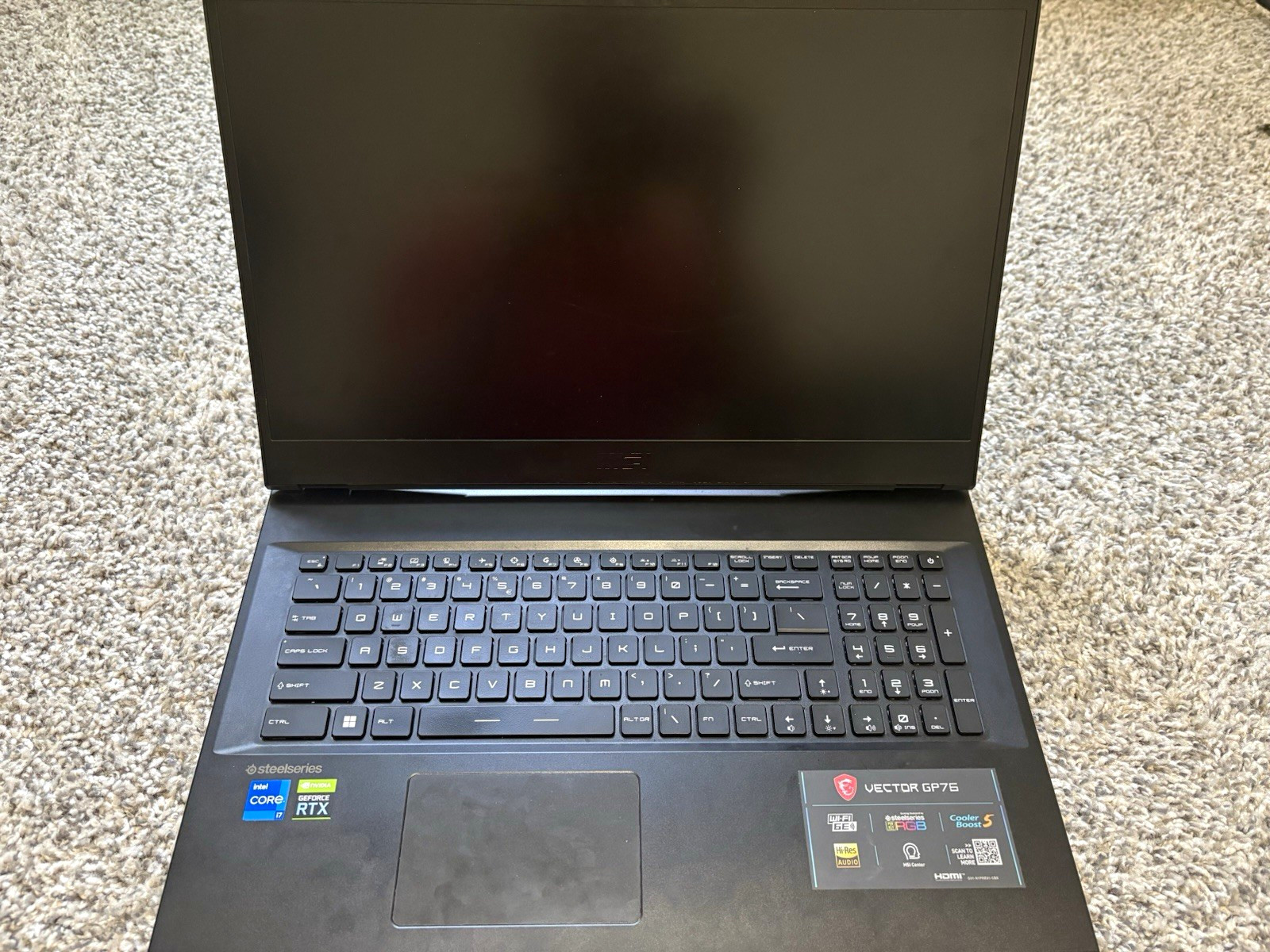 MSI Vector GP76 12UHSO 17in 360hz i7-12650h RTX 3080 Ti 16GB 1TB SSD FHD