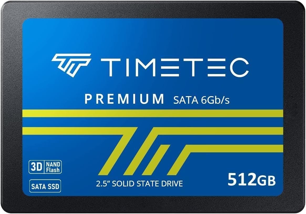 Timetec 512GB SSD 3D NAND SATA III 6Gb/s 2.5 Inch 7mm 512GB 30TT253X2-512G