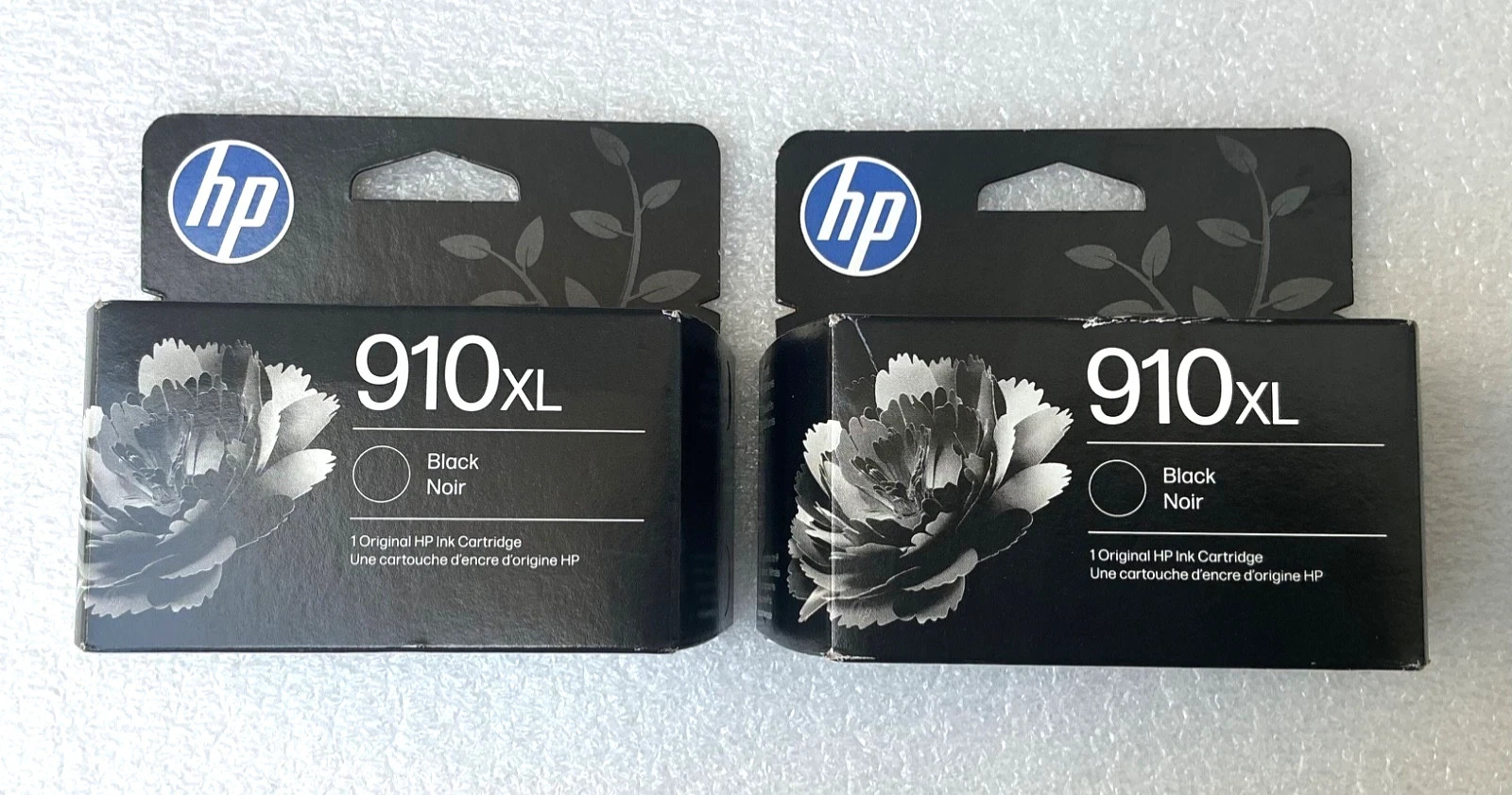 Lot of 2 HP 910XL Genuine/Original Black Inkjet Printer Ink Cartridges EXP 06/28