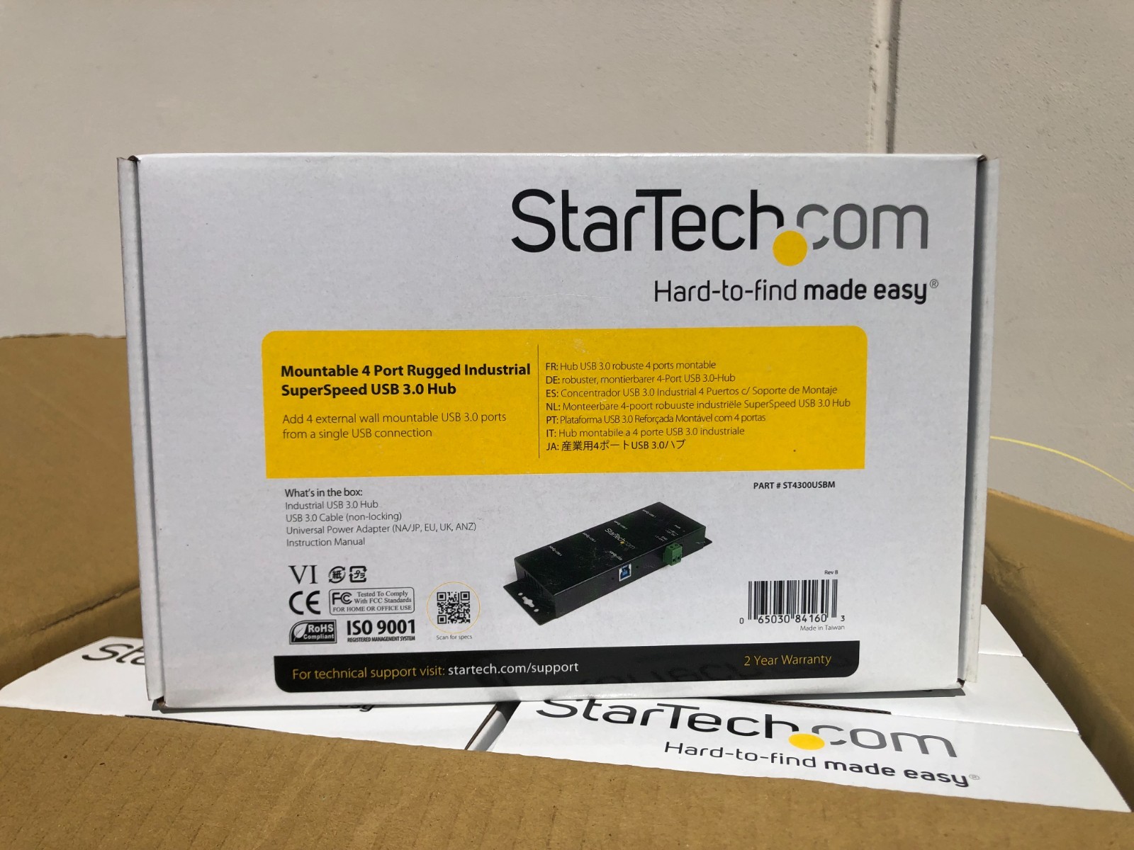 StarTech ST4300USBM 4-Port USB 3.0 Hub Rugged Mountable Industrial 5Gbps NEW