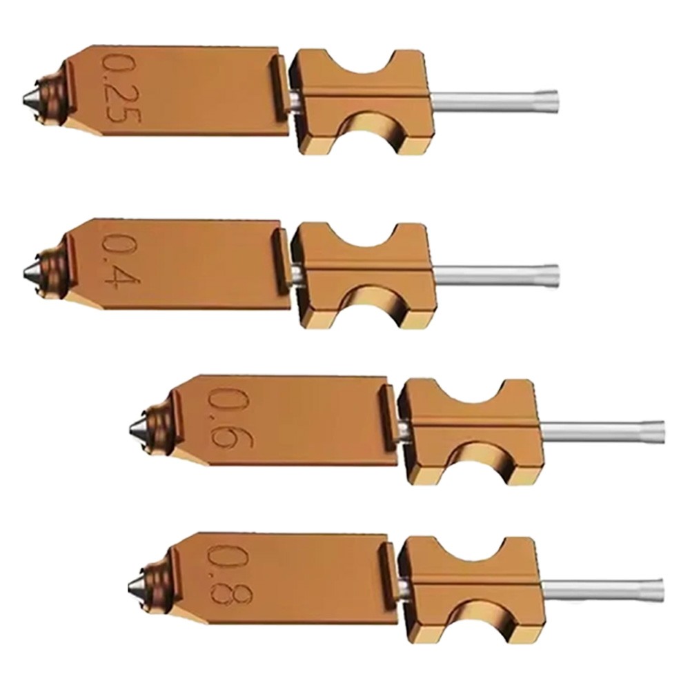 4Pcs 0.25mm+0.4mm+0.6mm+0.8mm Set For Flashforge AD5X Harden Hotend Nozzles HOT