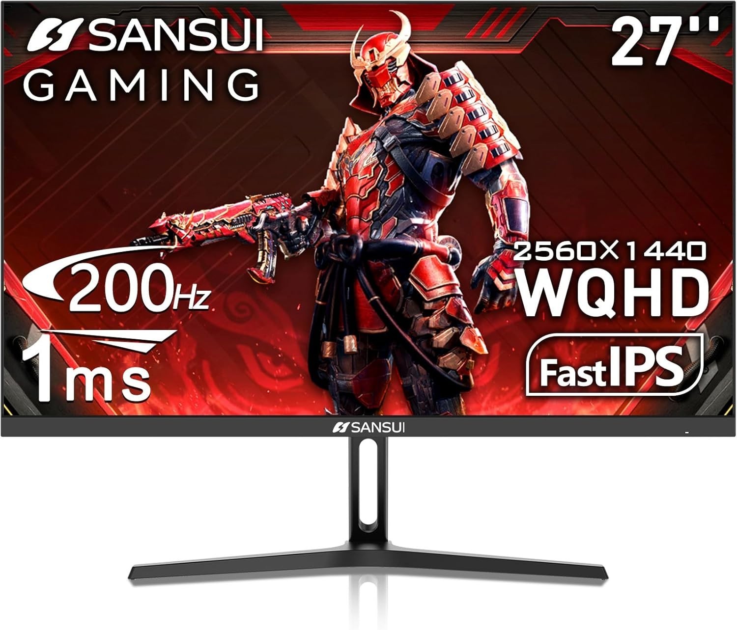 SANSUI 27 Inch WQHD 2560 x 1440 IPS Gaming Monitor, 180Hz 1ms Computer Monito...