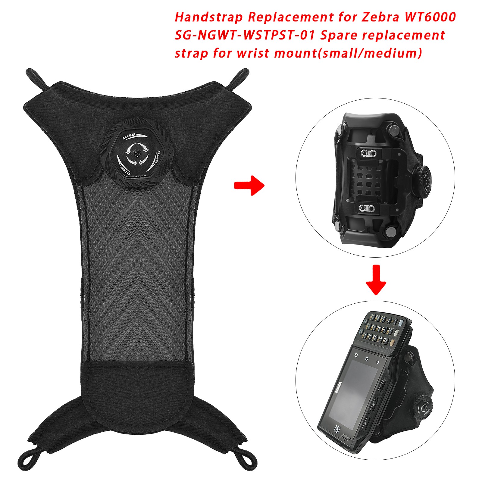 2pcs Wrist Strap Handstrap Replacement for Zebra WT6000 ,Wrist Mount Scanner