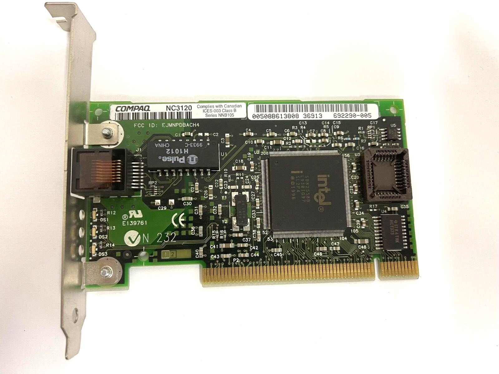 DEALER 4 PACK:  4 UNITS  COMPAQ NC3120 INTEL SB82558B PCI ETHERNET RJ45 CARD RM2