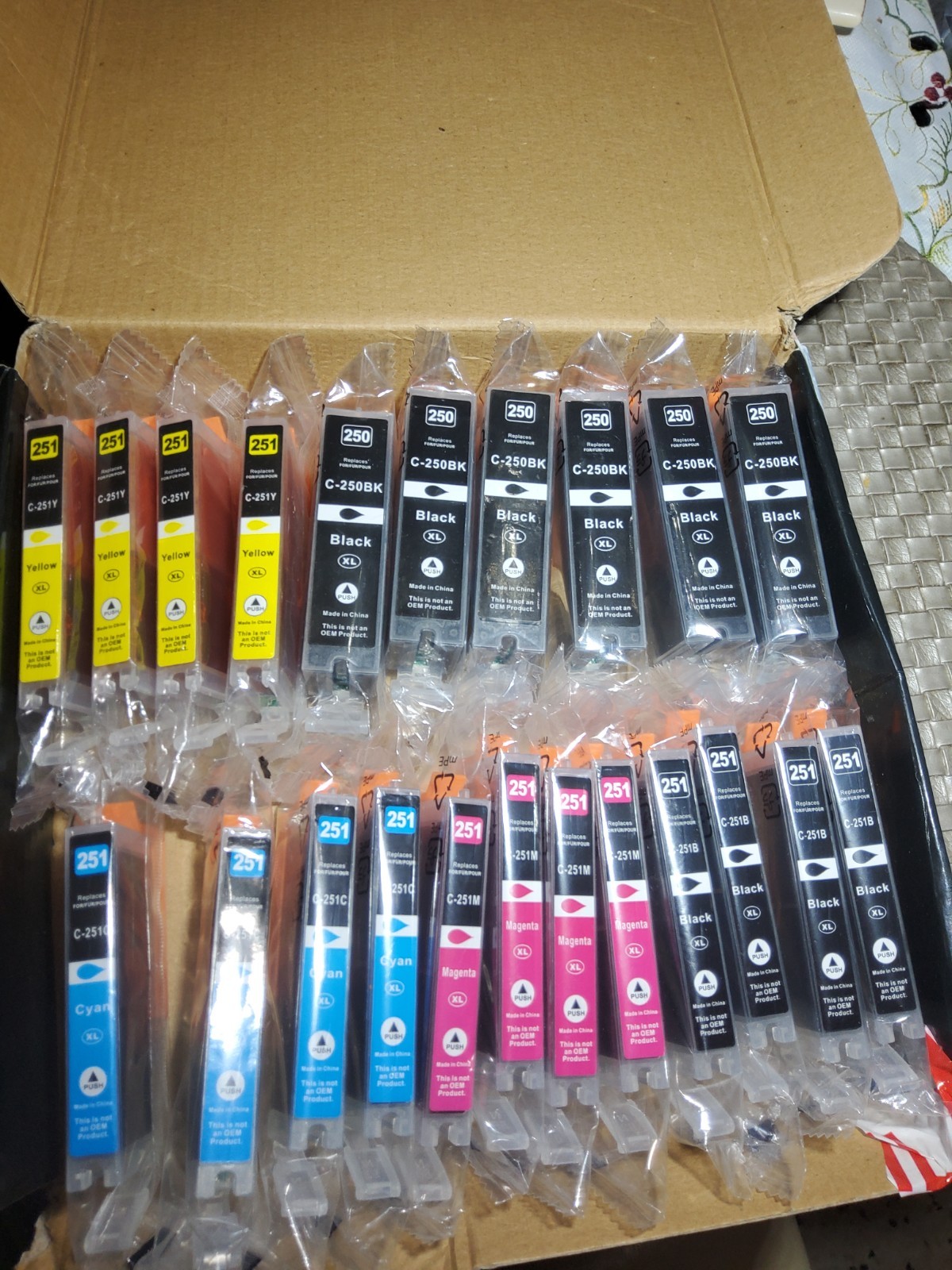 Arthur Imaging Pixma Inkjet Cartridge Set 22 Count Sealed Full Plástico Box Open