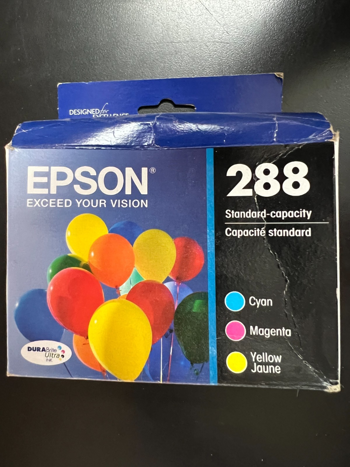Epson 288 Cyan Magenta Yellow Ink Cartridges T288520 3-Pack 3027/OB