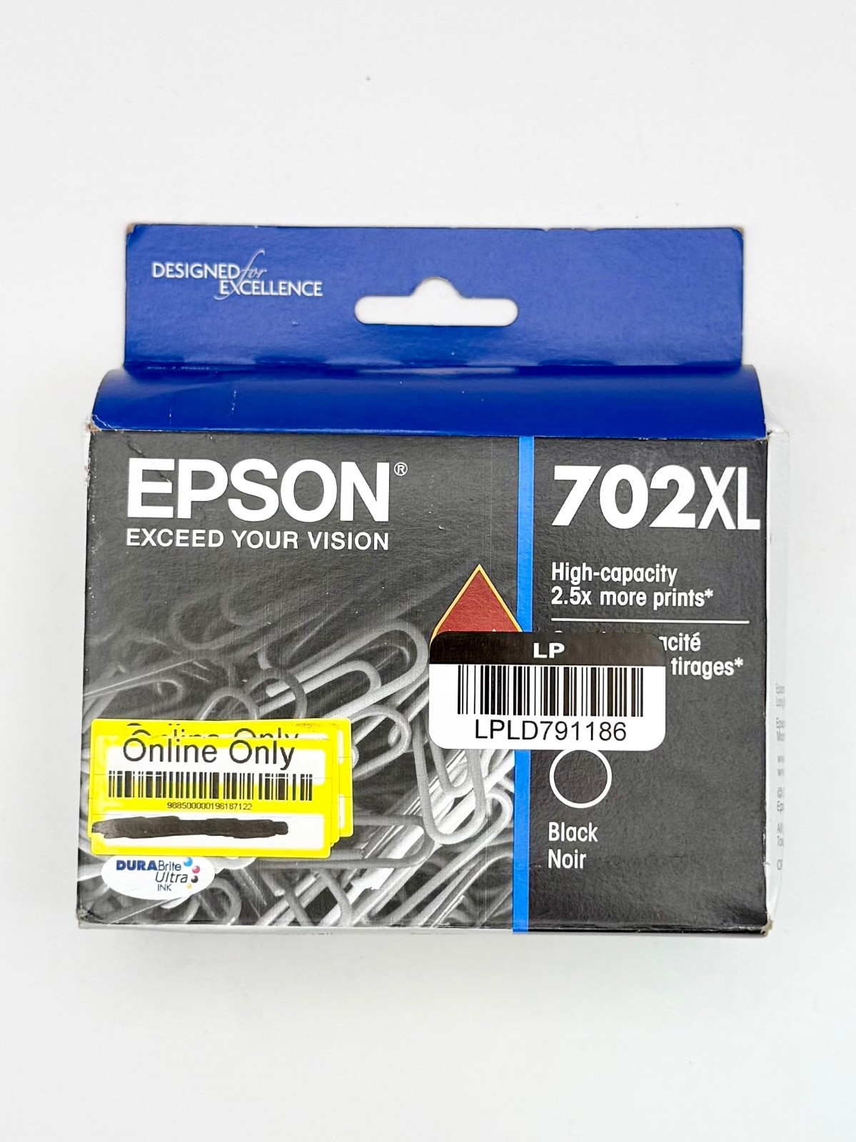 New - Epson DURABrite Ultra Black Ink Cartridge T702XL120
