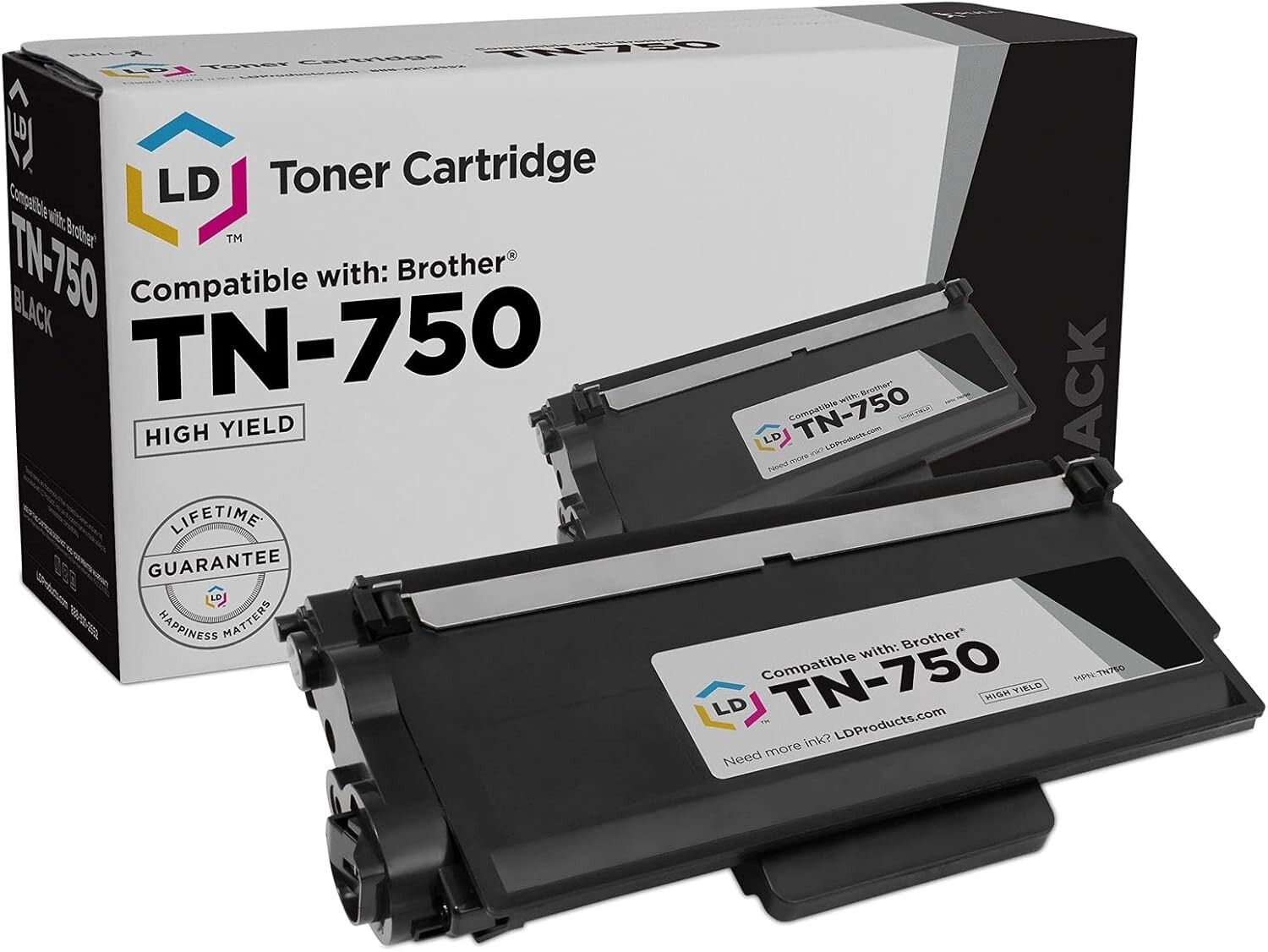 LD TN750 Black Laser HY Toner Cartridge for Brother DCP-8110DN DCP-8155 MFC-8510