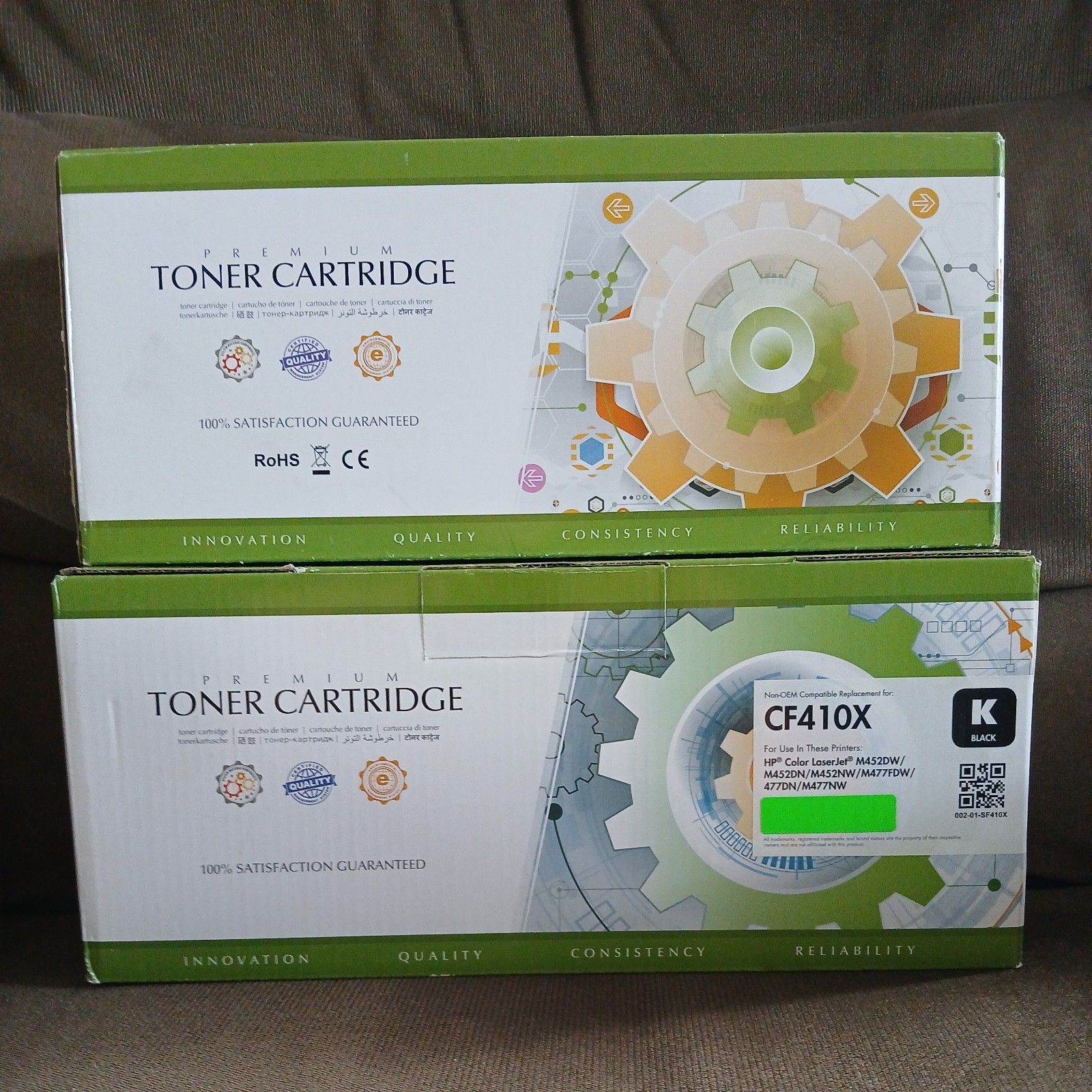 HP (2) Color LaserJet CF410X Black Premium Non-OEM Toner Cartridge Lor Of 2