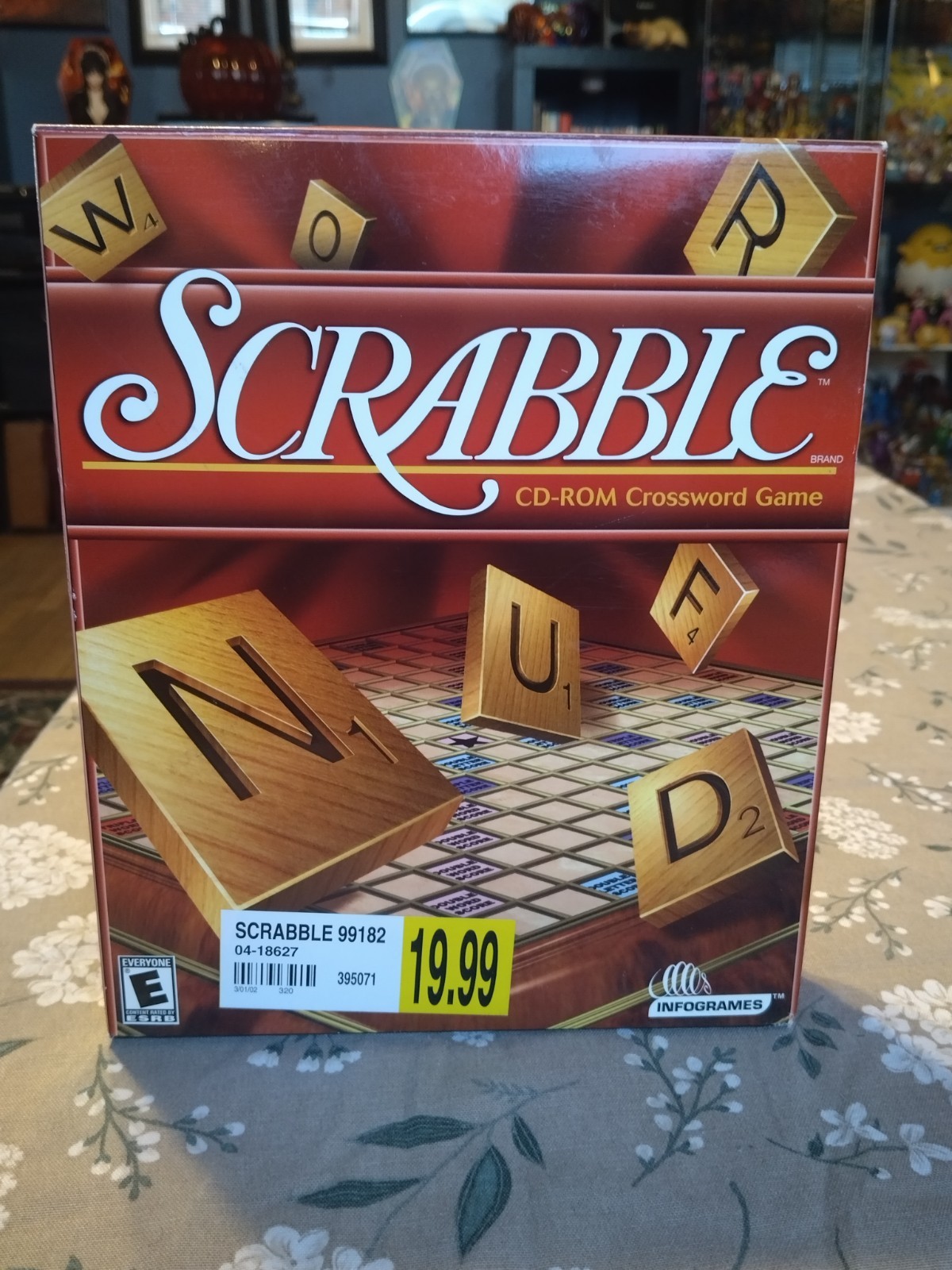 Scrabble CD-ROM Crossword Game PC 2001 Hasbro Windows 95 98 Big Box - Infogrames