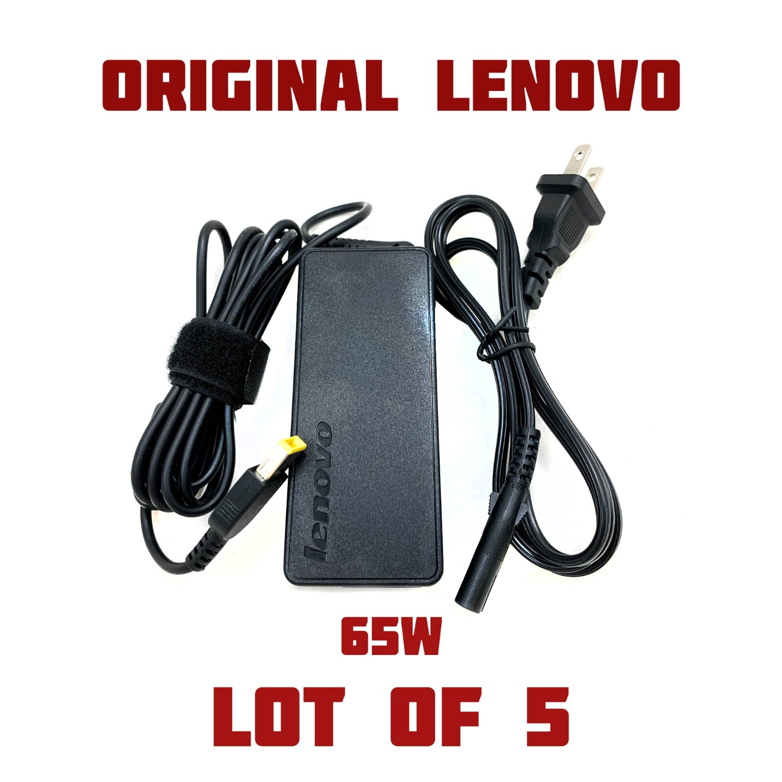 LOT of 5 Original AC/DC Adapter 65W for Lenovo L2364A L2264A L2264F Monitor OEM