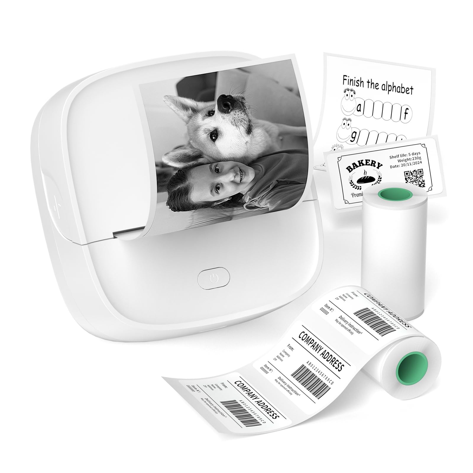 Gloryang JD-23 Sticker Printer, Mini Portable Thermal Printer 2 inch, White