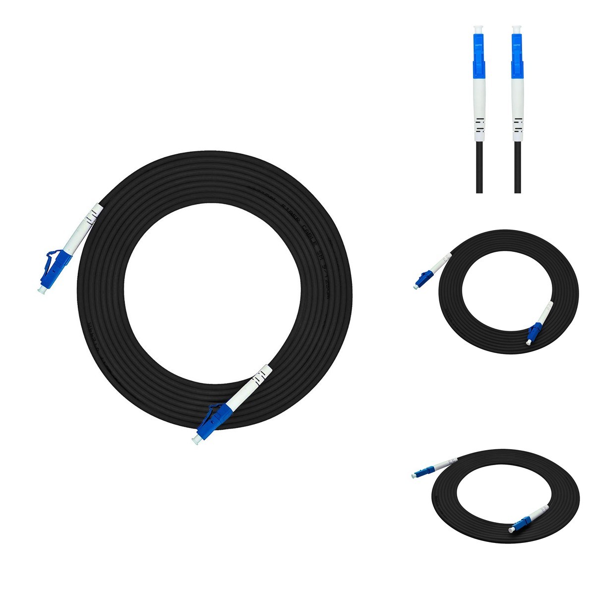 Jeirdus 75M LC LC Outdoor Armored Simplex 9/125 SM Fiber Optic Cable Jumper