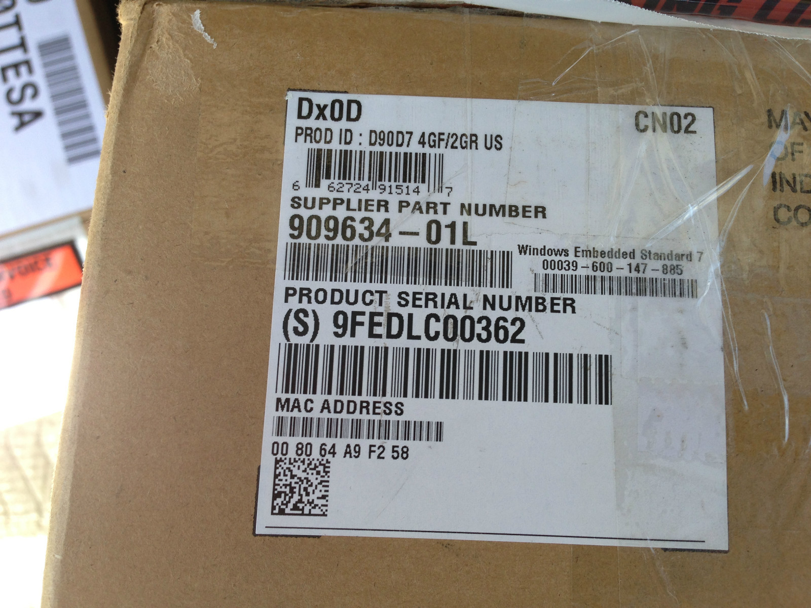 Wyse 909634-01L DX0D D90D7 4GF/2GR US Thin Client New