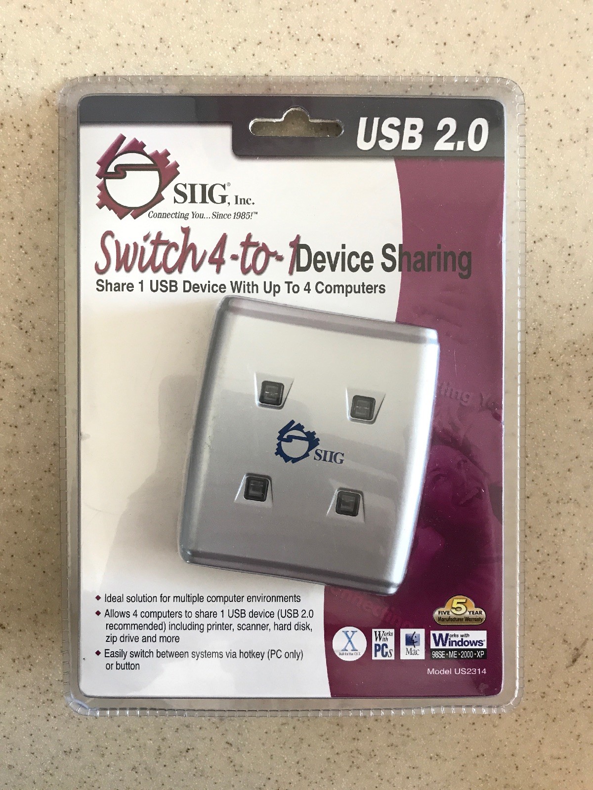 Siig JU-SW4112 4-Port USB 2.0 Switch