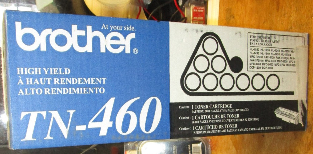 Genuine Brother TN-460 High-Yield Black Toner Cartridge