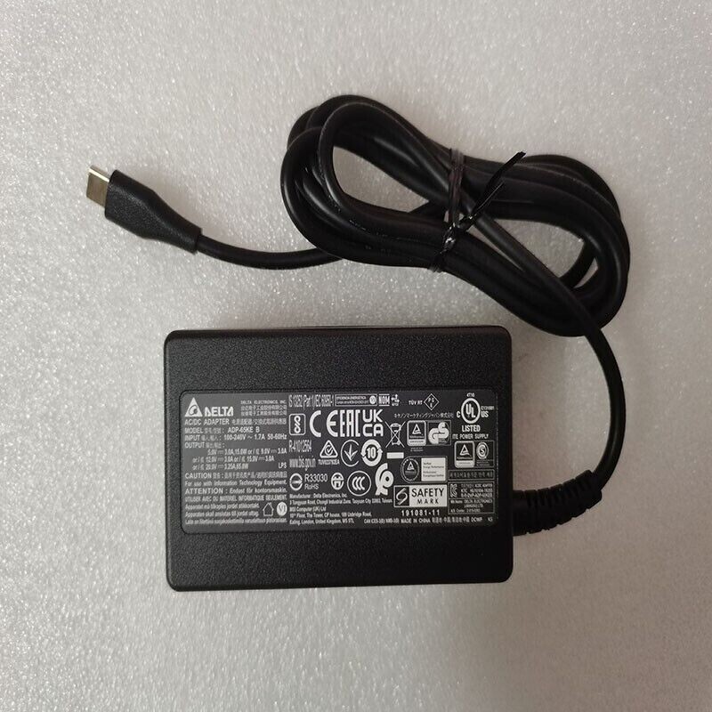 For MSI Claw 7 AI+ A2VM-001US PC Delta/MSI 20V 3.25A Type-C 65W ADP-65KE B OEM