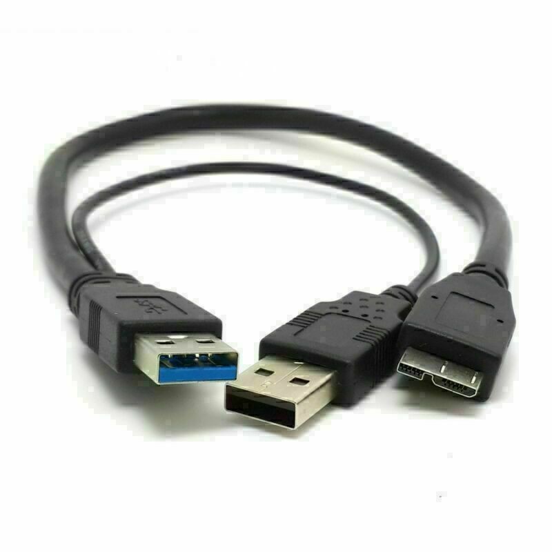 Xiwai USB 3.0 A Male with USB power to Micro USB 3.0 Y cable for Mobile HDD