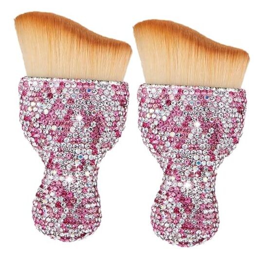 Car Interior Brush Blingbling Car Accessories for Women,2Pack Dust 2pcs Pink