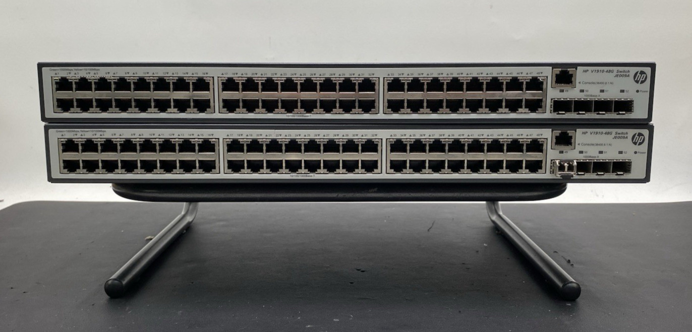 LOT OF 2 HP V1910-48G Switch  Baseline 2952-SFP Plus