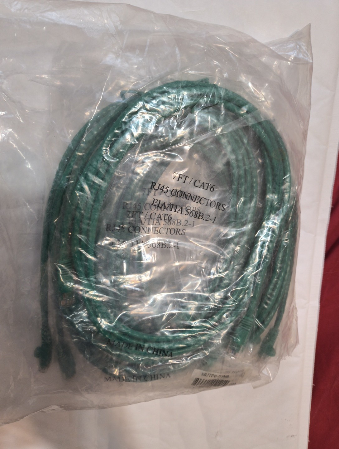 10 Pack CAT6 RJ45 Network LAN Ethernet Copper Wire Color Green  Patch LOT Cable