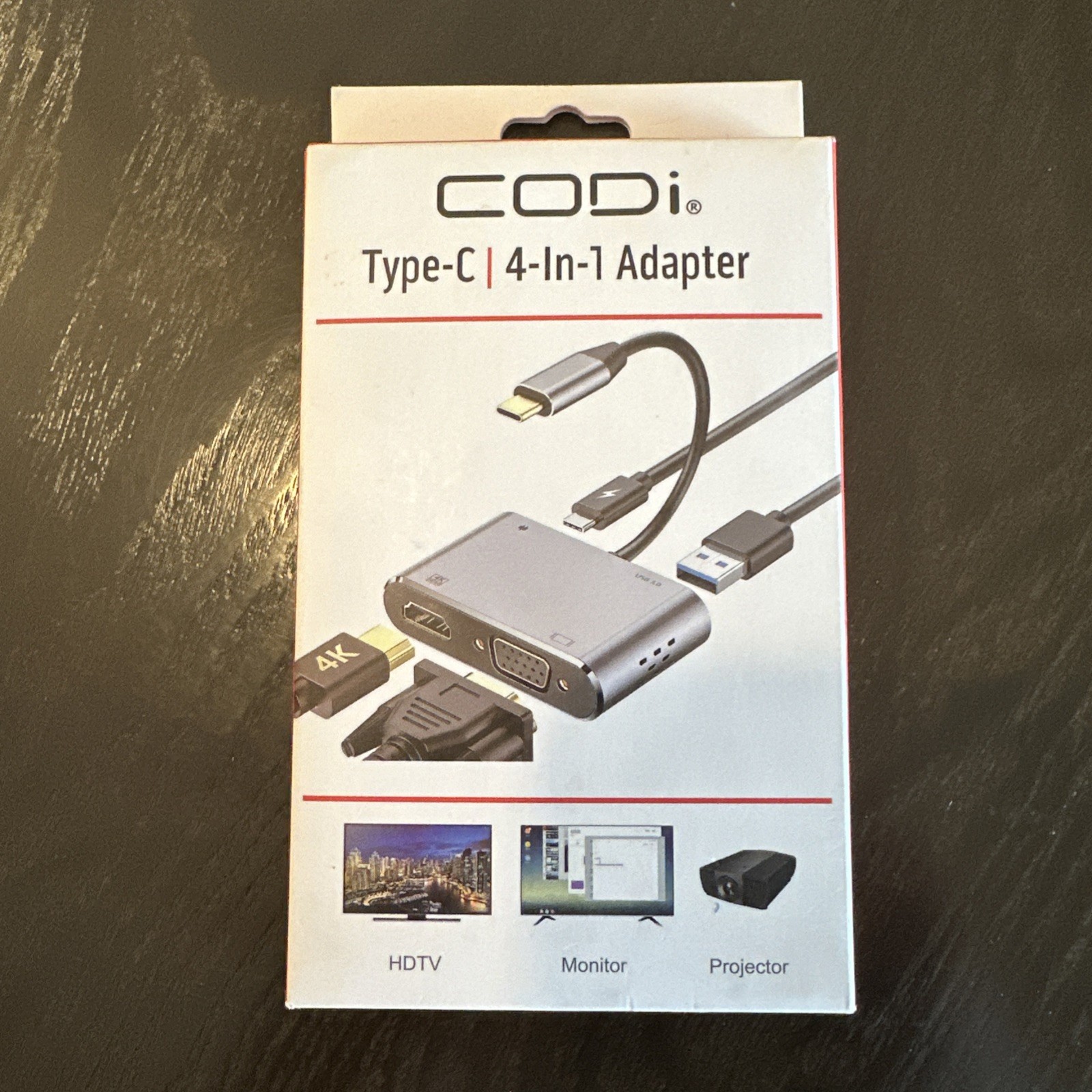 CODi A01063 4-IN-1 USB-C to HDMI & VGA Display Adapter
