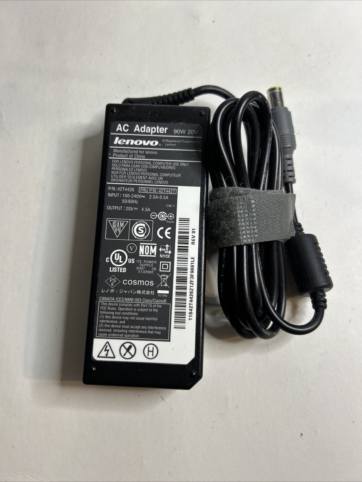 Genuine Original LENOVO 42T5000 20V 4.5A AC Power Adapter Charger 90w