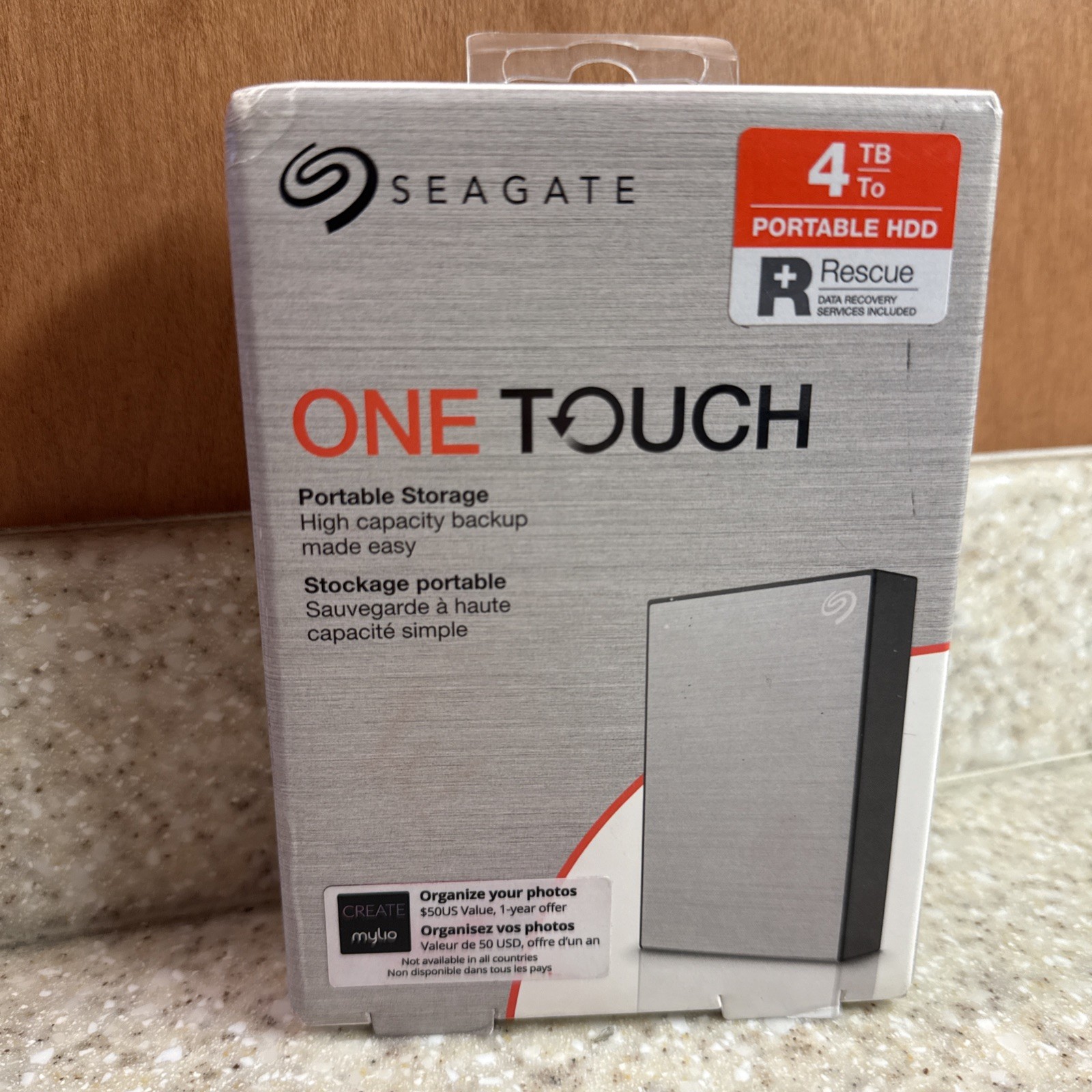 Seagate One Touch Externe Festplatte HDD 4TB 2,5 USB 3.0 Silber Model Srdovn3