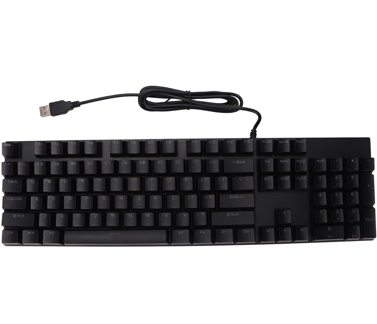 Aimzone Gaming Keyboard Mechanical, 104 Keys Ultra-Slim LED Backlit USB 100%