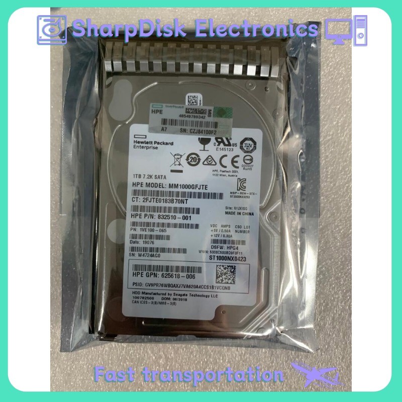 New FOR HPE 765453-B21 765868-001 1TB 7.2K 2.5" SATA 6Gb/s 512e G8 G9 Server HDD