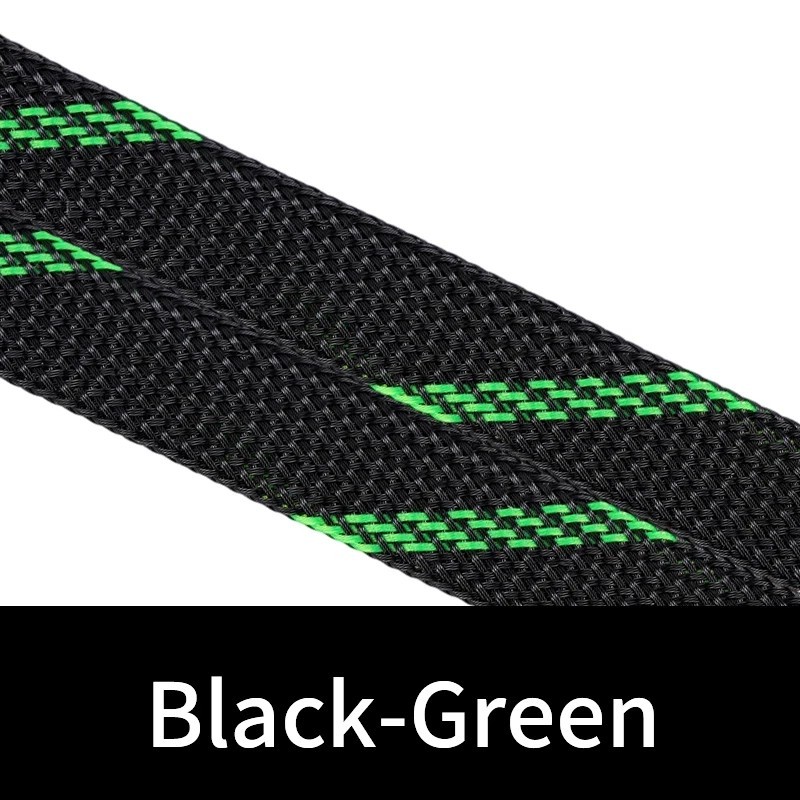 PET Braided Cable Sleeve Expandable Wire Management 4mm 6mm Black Green Tools 