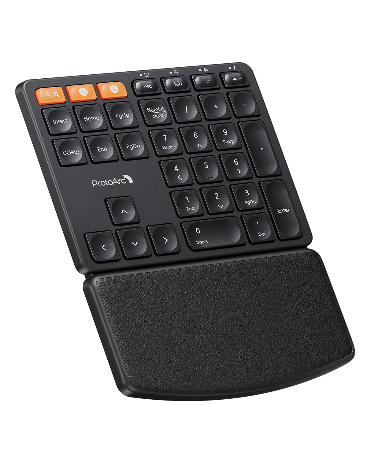 ProtoArc EK04 N Ergonomic Wireless Number Pad with Wrist Rest - Black