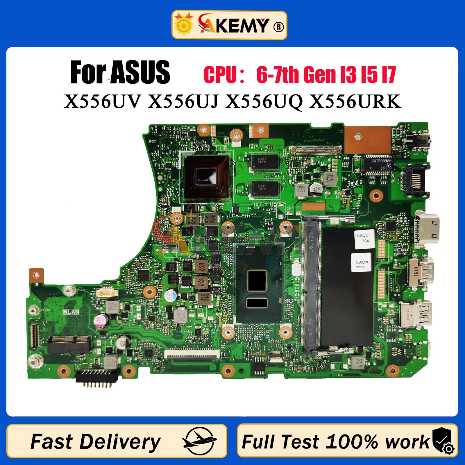X556UV Laptop Motherboard For ASUS X556URK X556UQK X556UF A556U K556U X556UR