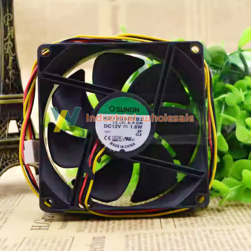1pc brand new SUNON KD1209PTB2 DC 12V 1.6W 3Pin 92*92*25MM 9CM Server Square fan