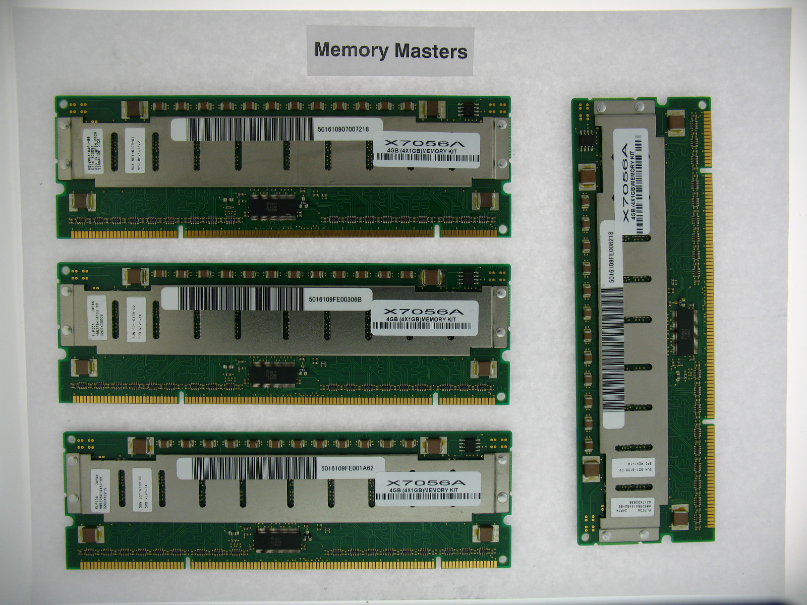 X7056A 4GB Approved (4x1GB) Sun Micro Sun Fire/Blade Original Memory Kit