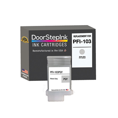 DoorStepInk Compatible Ink Cartridges For Canon PFI-103 Photo Gray 130ml-USA