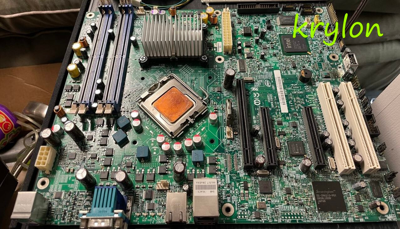 TESTED READ Intel S3210SH Server Motherboard Core 2 Duo E6600 Processor IPMI